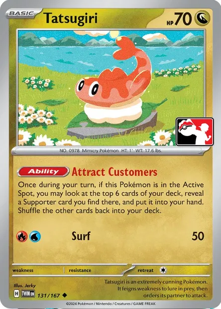 Nigirigon, carte Pokémon PPS 131-7 — extension Play! Pokémon Prize Pack Series