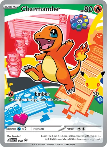 Charmander, Pokémon card MEP 038 — MEP Black Star Promos set
