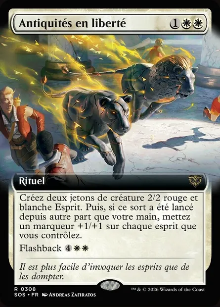 Antiquités en liberté, carte Magic SOS 308 — extension Secrets of Strixhaven