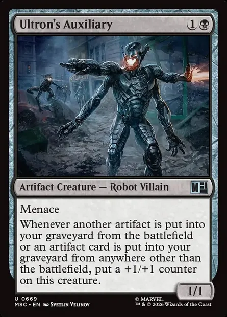 Ultron's Auxiliary, Magic card MSC 669 — Marvel Super Heroes Commander set