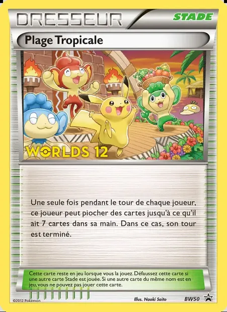 Plage Tropicale, carte Pokémon BW 50 — extension Promo BW