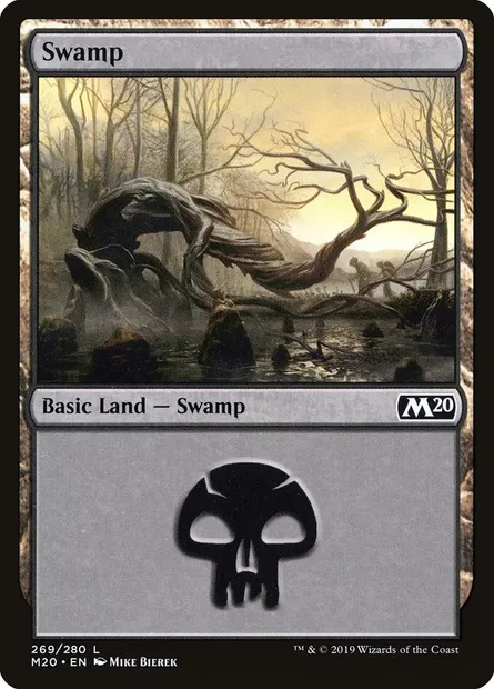 Swamp, Magic card M20 269 — Core Set 2020 set