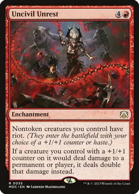 Uncivil Unrest, Magic card MOC 35 — March of the Machine Commander set