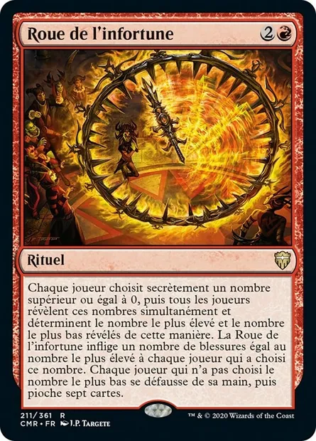 Roue de l'infortune, carte Magic CMR 211 — extension Commander Legends
