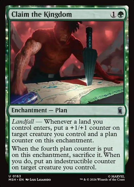 Claim the Kingdom, Magic card MSH 163 — Marvel Super Heroes set
