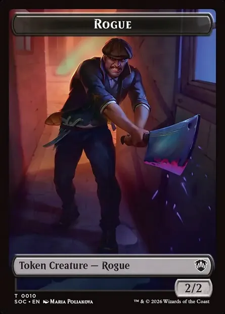 Rogue, carte Magic TSOC 10 — extension Secrets of Strixhaven Commander Tokens