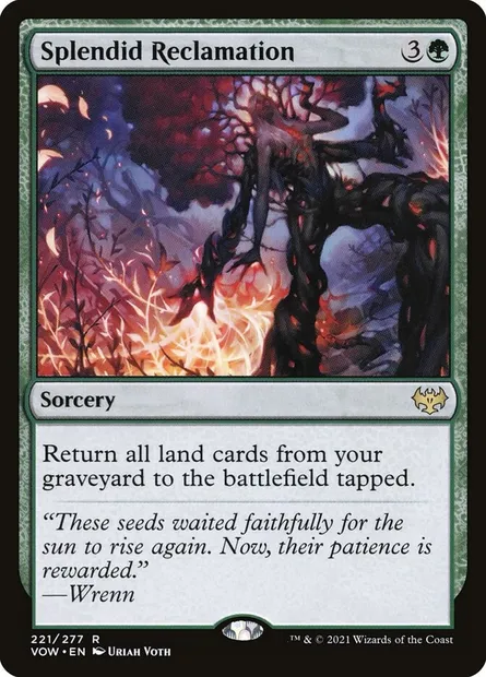 Splendid Reclamation, Magic card VOW 221 — Innistrad: Crimson Vow set