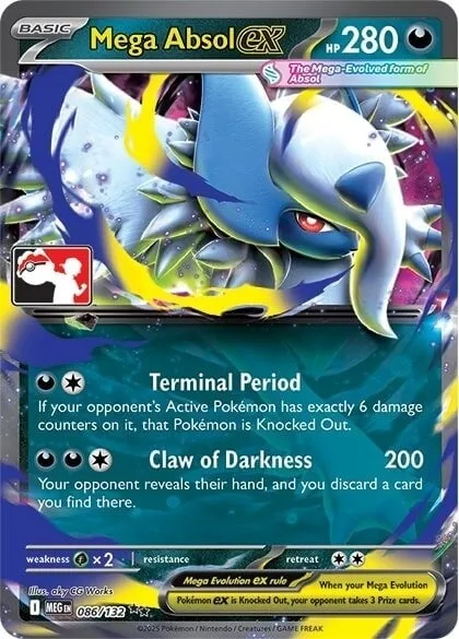 Mega Absol ex, Pokémon card PPS 086-5 — Play! Pokémon Prize Pack Series set