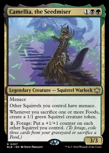 Camellia, the Seedmiser, Magic card PBLB 207p — Bloomburrow Promos set