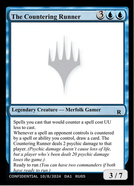 The Countering Runner, Magic card UNK RU05b — Unknown Event set