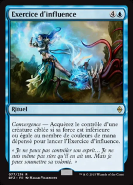 Exercice d'influence, carte Magic BFZ 77 — extension La bataille de Zendikar