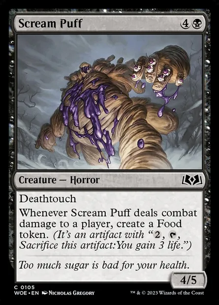 Scream Puff, Magic card WOE 105 — Wilds of Eldraine set