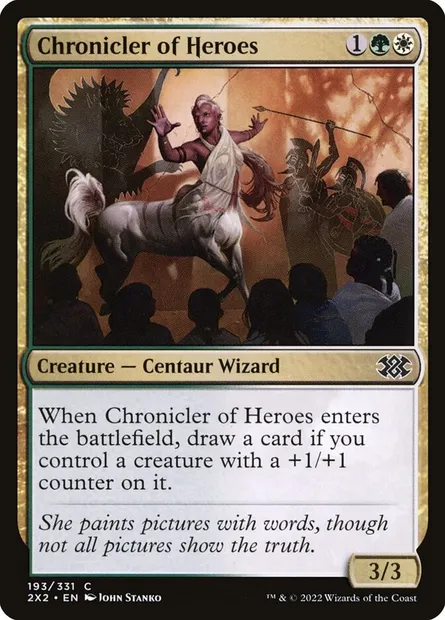 Chronicler of Heroes, Magic card 2X2 193 — Double Masters 2022 set