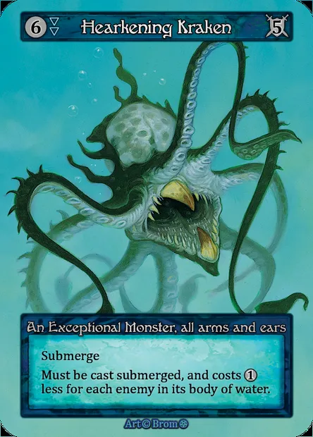 Hearkening Kraken, carte Sorcery GOT 092 — extension Gothic