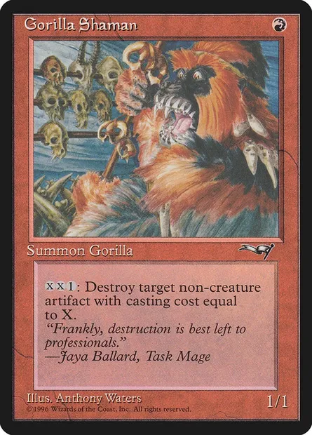 Shamane gorille, carte Magic ALL 72a — extension Alliances