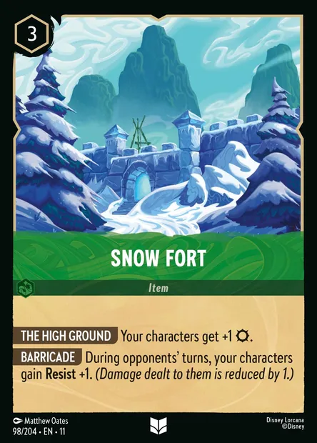 Snow Fort, Disney Lorcana card CH11-098 — Winterspell set