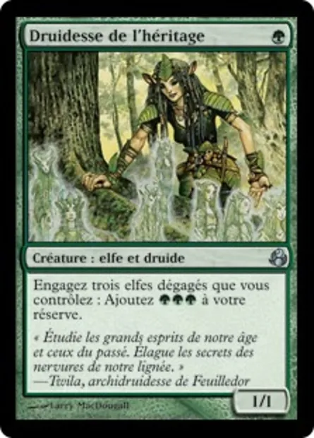 Druidesse de l'héritage, carte Magic MOR 126 — extension Leveciel