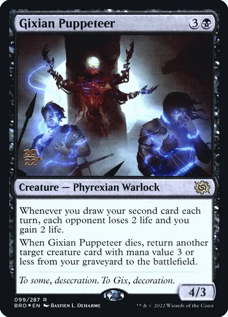 Marionnettiste gixien, carte Magic PBRO 99s — extension The Brothers' War Promos