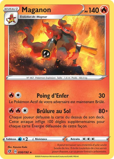 Maganon, carte Pokémon RCL 30 — extension Clash des Rebelles
