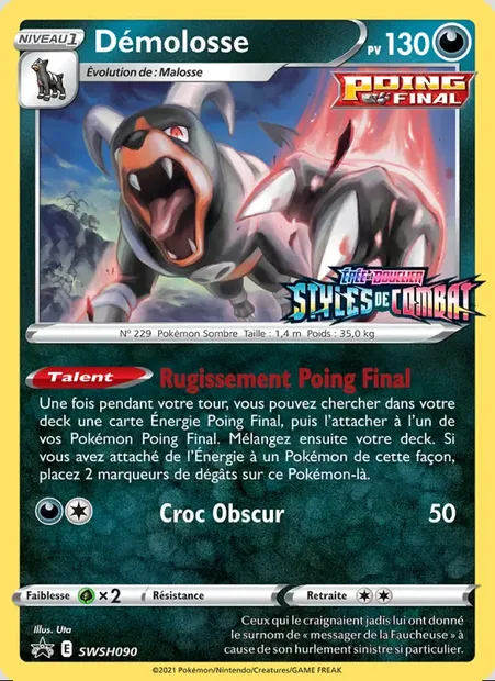 Démolosse, carte Pokémon SWSH 090 — extension Promo SWSH
