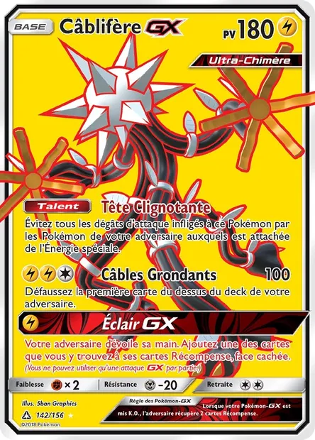 Câblifère GX, carte Pokémon UPR 142 — extension Ultra-Prisme