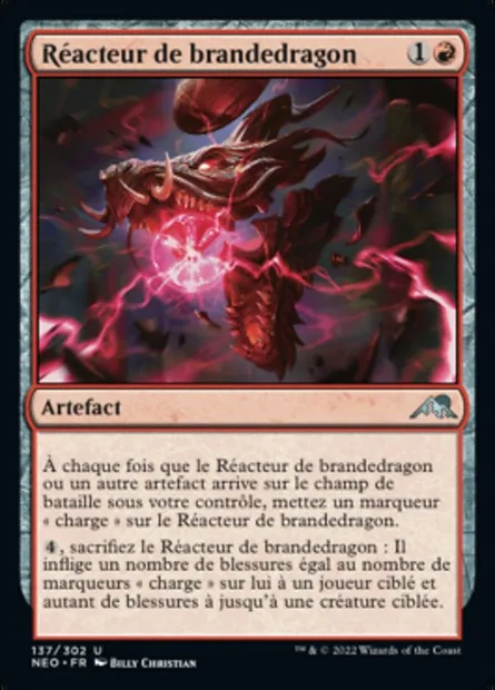 Réacteur de brandedragon, carte Magic NEO 137 — extension Kamigawa: La Dynastie Néon