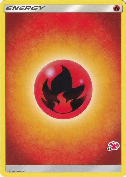 Énergie Feu, carte Pokémon BA20 32c — extension Battle Academy 2020