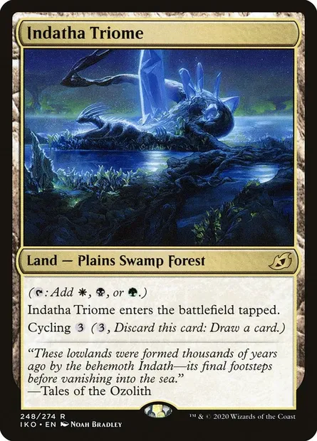 Indatha Triome, Magic card IKO 248 — Ikoria: Lair of Behemoths set