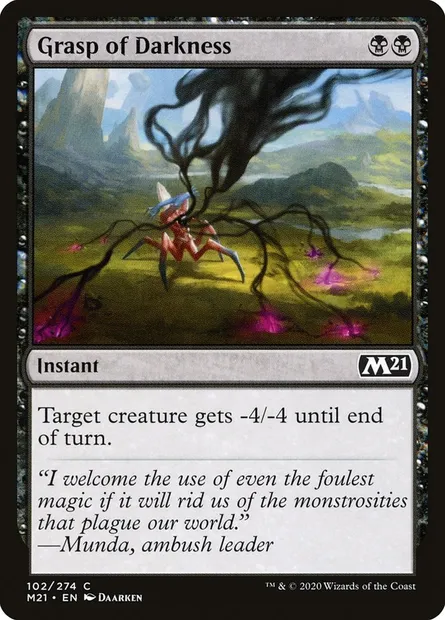 Grasp of Darkness, Magic card M21 102 — Core Set 2021 set