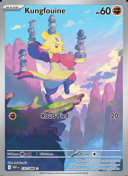 Kungfouine, carte Pokémon WHT 133 — extension Flamme Blanche