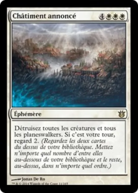 Châtiment annoncé, carte Magic BNG 11 — extension Créations divines
