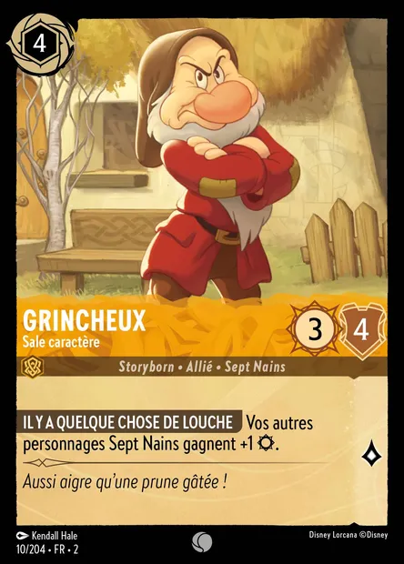 Grincheux - Sale caractère, carte Disney Lorcana CH2-010 — extension L'Ascension des Floodborn