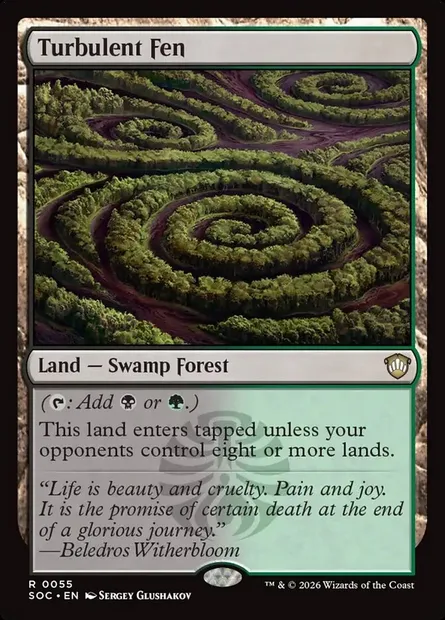 Turbulent Fen, Magic card SOC 55 — Secrets of Strixhaven Commander set