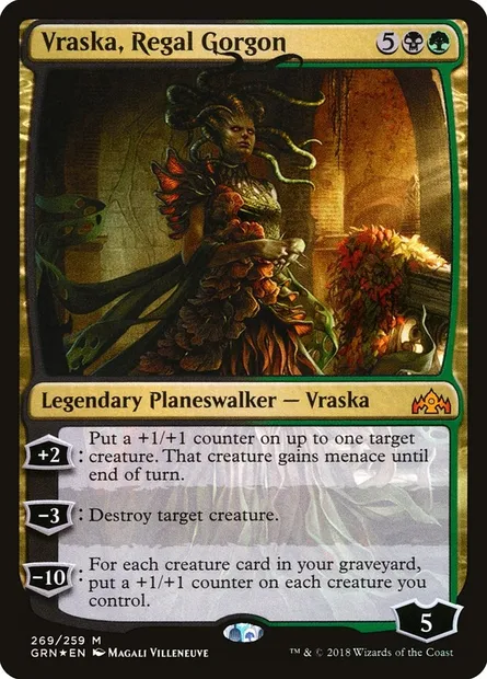 Vraska, Regal Gorgon, Magic card GRN 269 — Guilds of Ravnica set