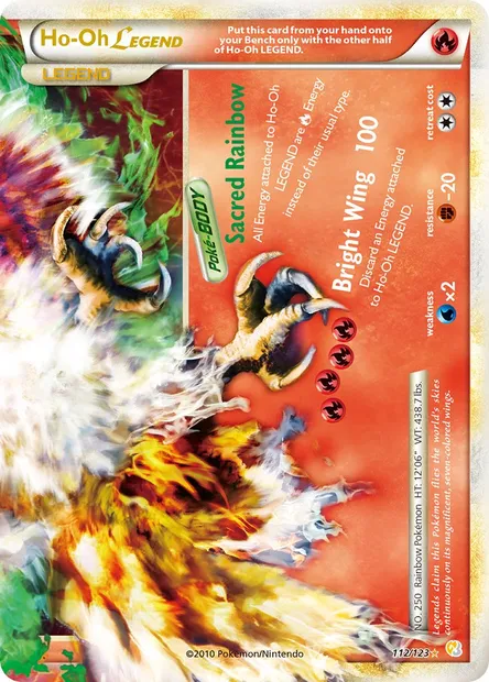 Ho-Oh LEGEND, Pokémon card HS 112 — HeartGold SoulSilver set