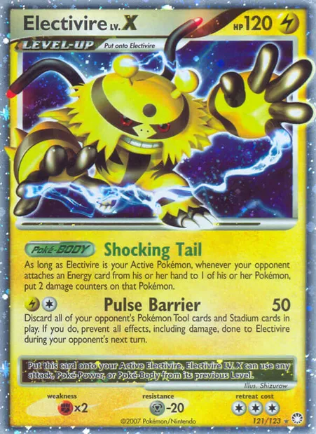 Élekable, carte Pokémon MT 121 — extension Trésors Mystérieux