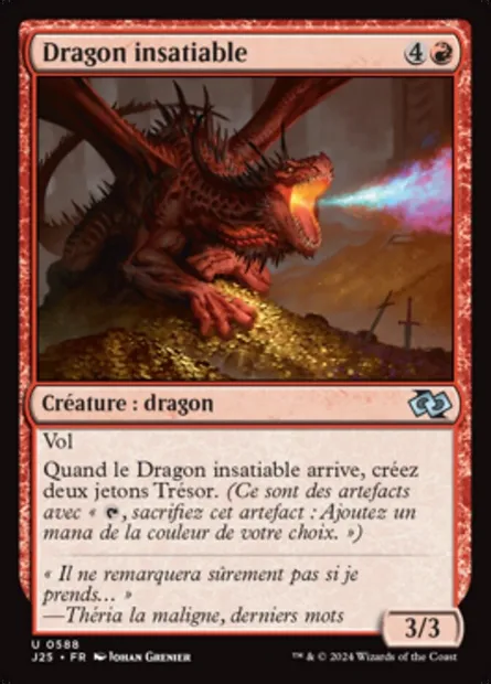 Dragon insatiable, carte Magic J25 588 — extension Foundations Jumpstart
