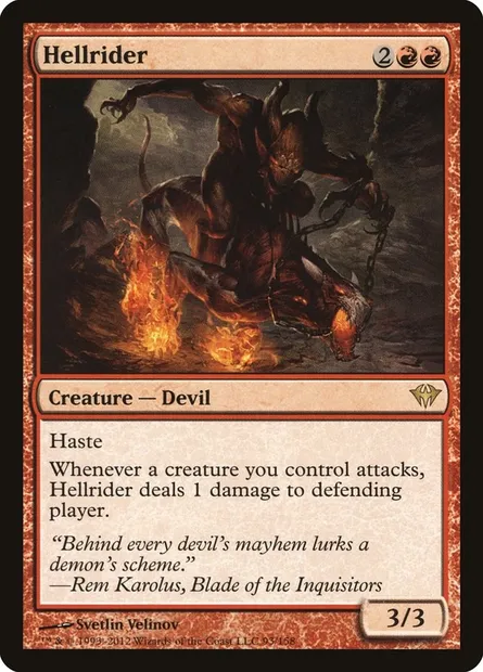 Hellrider, Magic card DKA 93 — Dark Ascension set