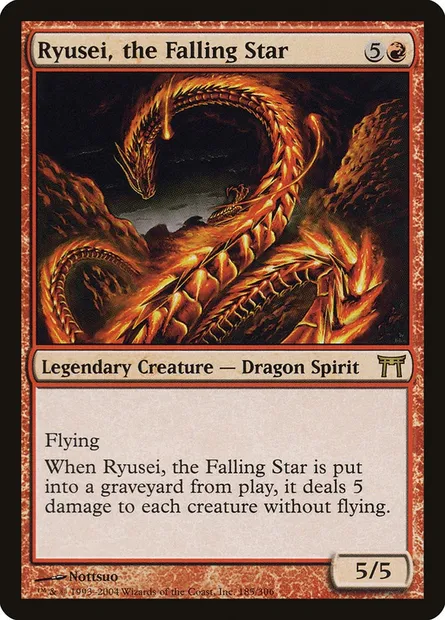 Ryusei, the Falling Star, Magic card CHK 185 — Champions of Kamigawa set