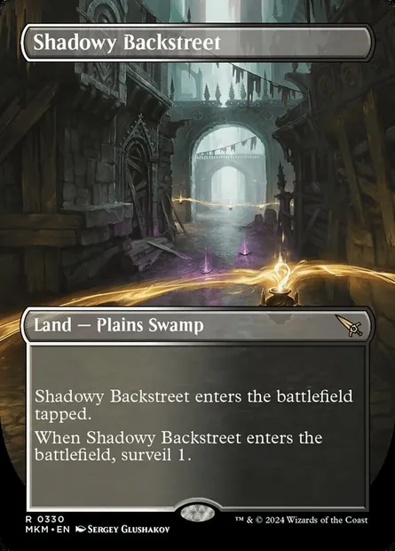 Shadowy Backstreet, Magic card MKM 330 — Murders at Karlov Manor set
