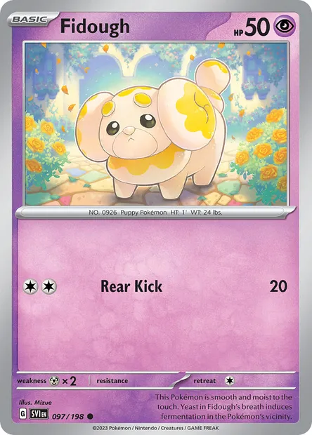Fidough, Pokémon card SVI 097 — Scarlet & Violet set