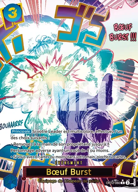 Bœuf Burst, carte One Piece OP12-060 — extension L'HÉRITAGE DU MAÎTRE