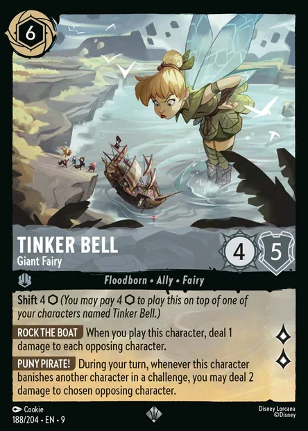 Tinker Bell - Giant Fairy, Disney Lorcana card CH9-188 — Fabled set