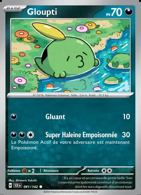 Gloupti, carte Pokémon SCR 091 — extension Couronne Stellaire