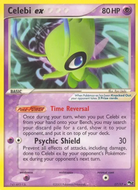 Celebi ex, carte Pokémon P2 17 — extension POP Série 2