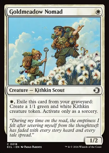 Goldmeadow Nomad, Magic card ECL 18 — Lorwyn Eclipsed set