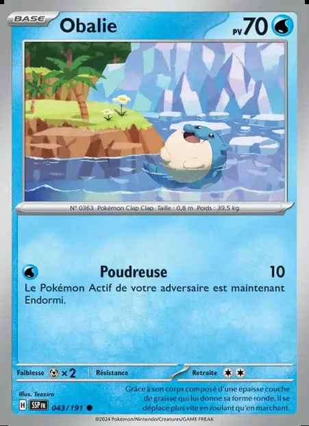 Obalie, carte Pokémon SSP 043 — extension Étincelles Déferlantes
