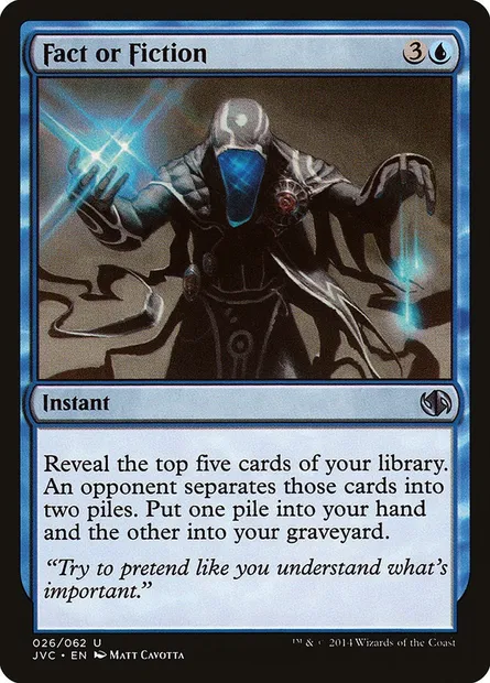 Fact or Fiction, Magic card JVC 26 — Duel Decks Anthology: Jace vs. Chandra set