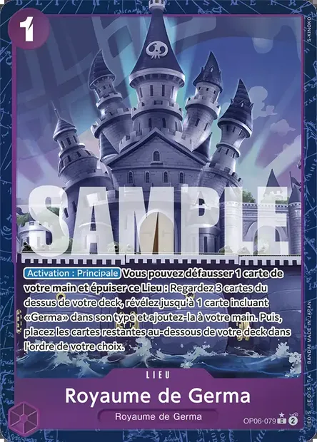 Royaume de Germa, carte One Piece OP06-079 — extension ONE PIECE CARD THE BEST