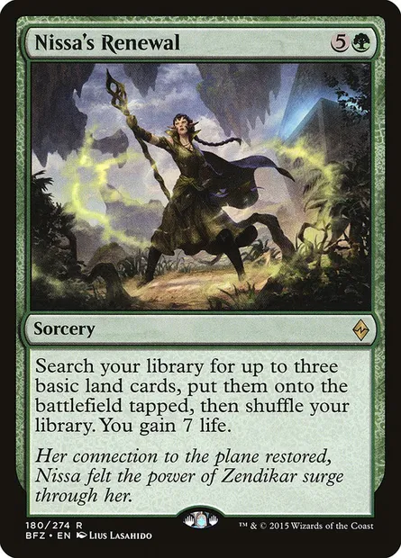 Nissa's Renewal, Magic card BFZ 180 — Battle for Zendikar set